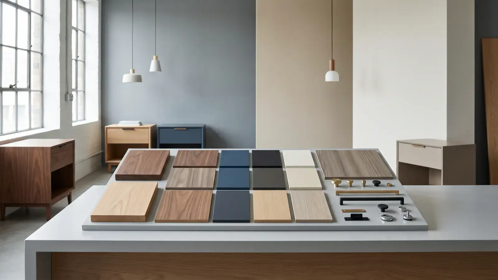 Material and finish board for nightstand OEM and ODM projects